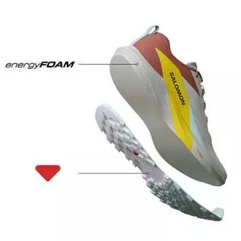 Кроссовки для бега по пересеченной местности Sense Ride 5 женские Salomon, цвет Rainy Day Hot Sauce Freesia