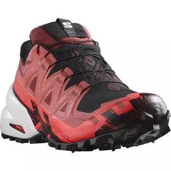 Кроссовки для бега по пересеченной местности Spikecross 6 GTX Salomon, цвет Cow Hide/Black/Fiery Coral