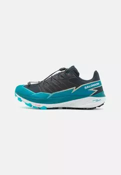 Кроссовки для бега по пересеченной местности Thundercross Salomon, цвет carbon/tahitian tide/peacock blue