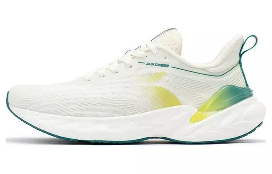Кроссовки для бега Popping Foam мужские с низким верхом, белый/зеленый/желтый 361°