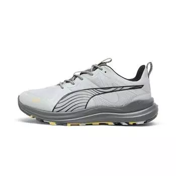 Кроссовки для бега PUMA Men's Reflect Lite Trail Marbled, цвет cool light gray/cool dark gray/sunny yellow