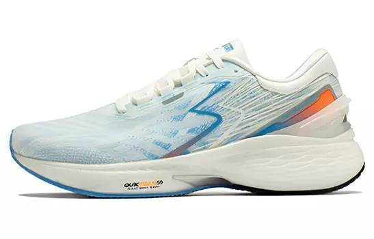 Кроссовки для бега Q Bullet Super Pro 2.0 мужские с низким верхом Feather White/флуоресцентный насыщенный оранжевый 361°