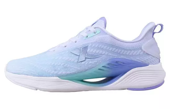 Кроссовки для бега Qing Feng 5.0 женские с низким верхом, белые/фиолетовые/синие Xtep