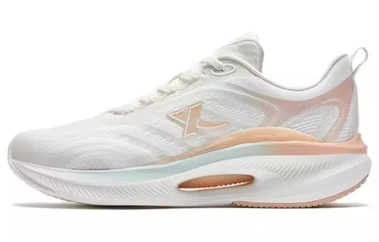 Кроссовки для бега Qing Feng 6.0 женские с низким верхом, белые/оранжевые Xtep