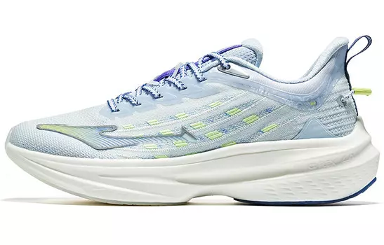 Кроссовки для бега Qitan 4.0 мужские с низким верхом светло-серо-голубой/зеленый Erke