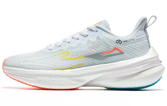 Кроссовки для бега Qitan 4.0 Pro женские с низким верхом, белый/флуоресцентно-оранжевый Erke