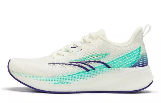 Кроссовки для бега QU!KFOAM мужские с низким верхом Feather White/Jade Green 361°