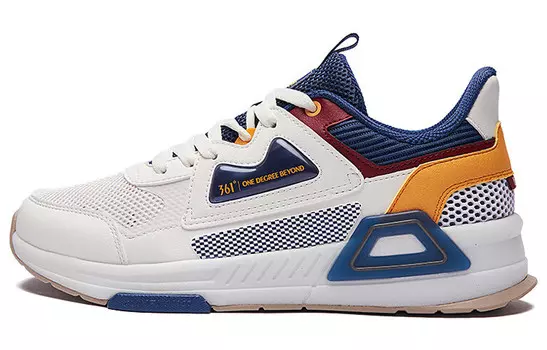 Кроссовки для бега QU!KFOAM мужские с низким верхом, белый/синий 361°