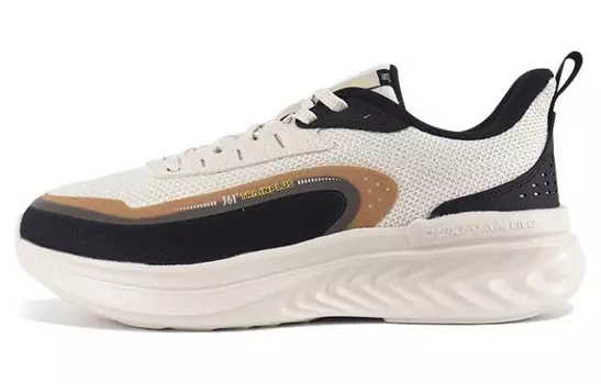 Кроссовки для бега QU!KFOAM мужские с низким верхом, цвет овсяный молочный/обсидиановый черный 361°