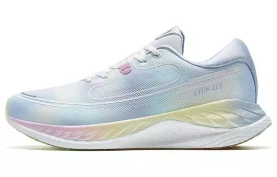 Кроссовки для бега Race 360 1.0 женские с низким верхом Sail Белый/Сумеречно-синий/розовый/желтый Xtep