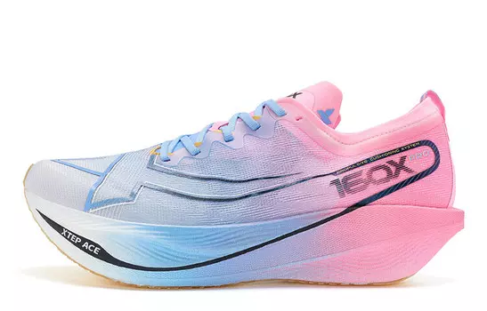 Кроссовки для бега Racing 160X 5.0 PRO мужские с низким верхом флуоресцентные розовые/синие Xtep