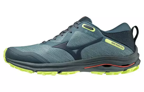 Кроссовки для бега Rider мужские с низким верхом темно-зеленые/флуоресцентно-желтые Mizuno