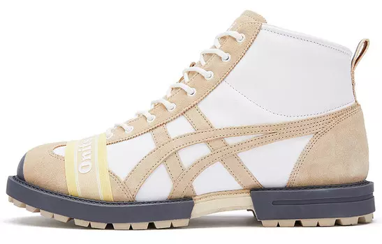 Кроссовки для бега Rinkan унисекс с высоким верхом бежевые/белые Onitsuka Tiger