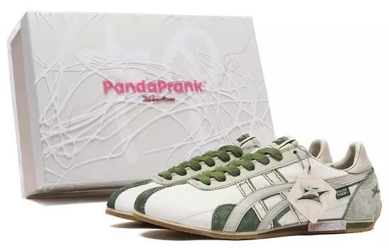 Кроссовки для бега Runspark унисекс с низким верхом белого/зеленого цвета Onitsuka Tiger