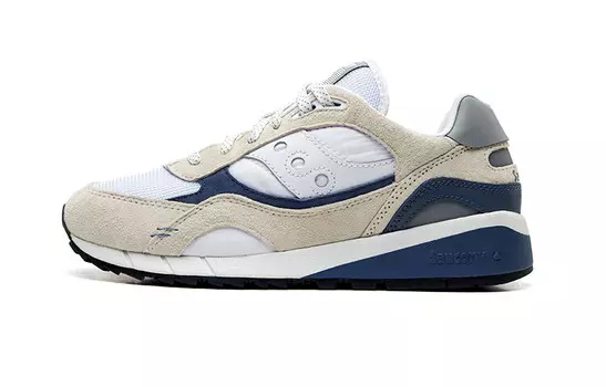 Кроссовки для бега Shadow 6000 унисекс с низким верхом белого/синего цвета Saucony