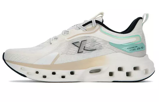 Кроссовки для бега Shock Absorbing Spinning 10.0 мужские с низким верхом белого/зеленого цвета Xtep