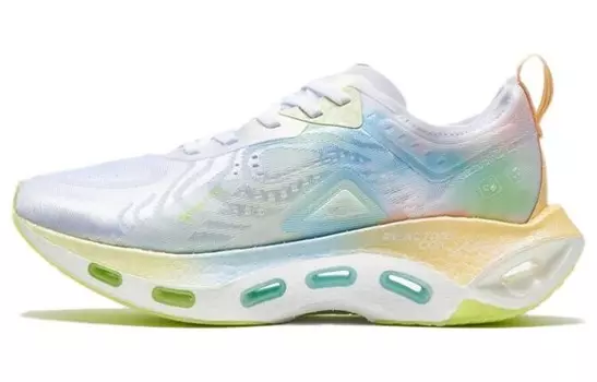 Кроссовки для бега Shock Absorbing Spins 10.0 Pro женские с низким верхом, светло-жасминовые/мягкие розово-оранжевые Xtep