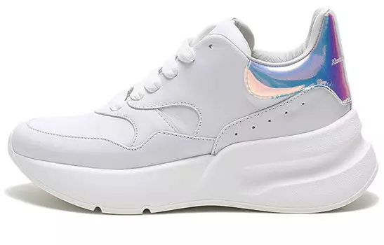 Кроссовки для бега Sprint Runner женские с низким верхом белого/лазерного цвета Alexander Mcqueen