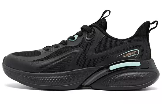 Кроссовки для бега Stretch SE мужские с низким верхом, черные, с волнами Qiaodan