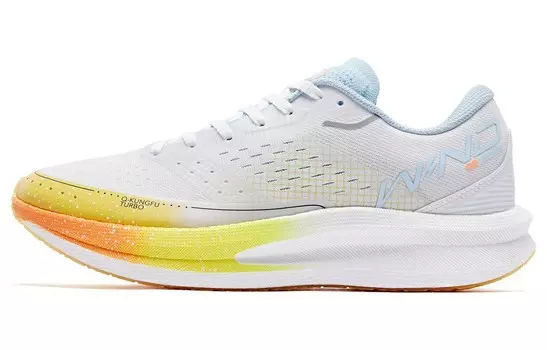 Кроссовки для бега Strong Winds 1.0 женские с низким верхом, белый/синий/желтый Qiaodan