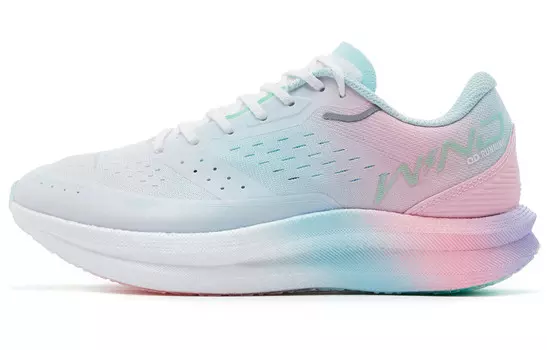 Кроссовки для бега Strong Winds 1.0 женские с низким верхом, синий/розовый Qiaodan