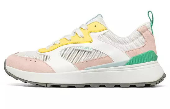 Кроссовки для бега Sunny Street женские с низким верхом белого/цветного цвета Skechers