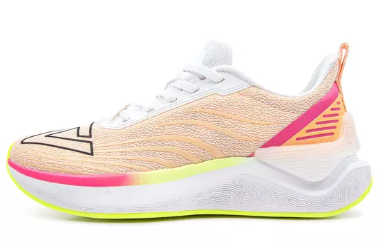 Кроссовки для бега Tai Chi 3.0 Pro женские с низким верхом оранжевые/розовые/белые Peak