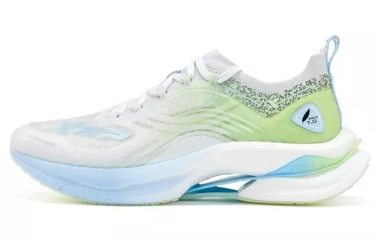 Кроссовки для бега To Light 7.0 PRO женские с низким верхом, белые/зеленые/синие Xtep