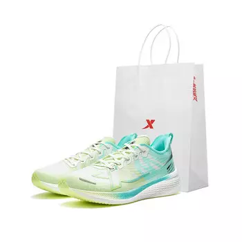 Кроссовки для бега Two Thousand Kilometers 1.0 мужские с низким верхом, парусные, белые/желево-зеленые Xtep