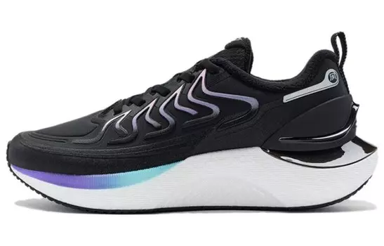 Кроссовки для бега Wind And Fire 27 Generations женские с низким верхом, черные/фиолетовые Xtep