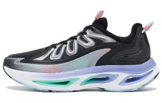 Кроссовки для бега Wind & Fire 26th Generation женские с низким верхом, черные/синие, фиолетовые Xtep