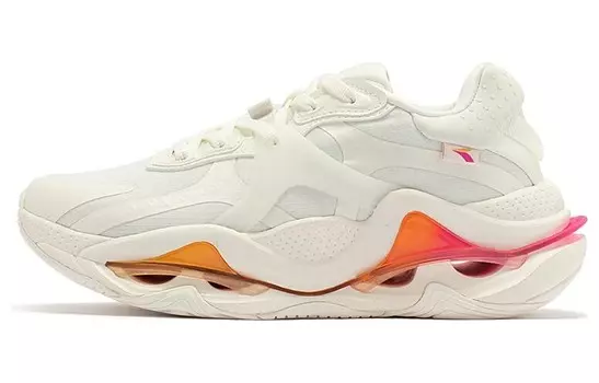 Кроссовки для бега Wind Whirlpool женские с низким верхом, белый/оранжевый 361°