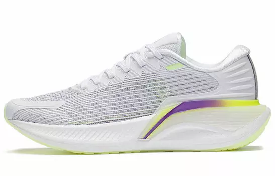 Кроссовки для бега YueYing 2.0 Pro женские с низким верхом, стандартные, белые/фиолетовые/желтые Lining