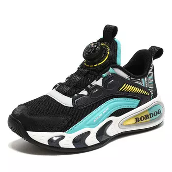 Кроссовки для детей "Дети" Bobdog, черный/зеленый