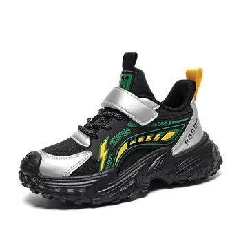 Кроссовки для детей "Дети" Bobdog, цвет Dark Green [Leather Surface Waterproof]