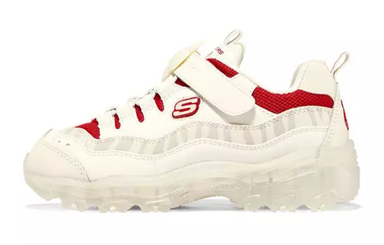 Кроссовки для детей на новый год GS Low-top бежевый/красный Skechers