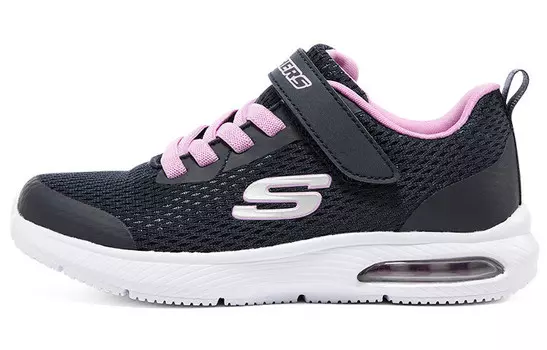 Кроссовки для девочек, детские, низкие, синие Skechers, синий