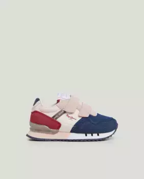 Кроссовки для девочек с двойной застежкой на липучки Pepe Jeans, синий