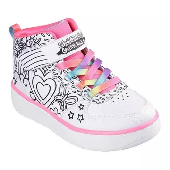 Кроссовки для девочек Skechers Sport Court 92 Color Me Kicks, цвет White Multi