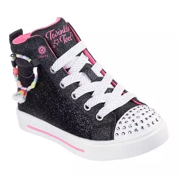 Кроссовки для девочек Skechers Twinkle Toes Twinkle Sparks Charm Bestie, черный