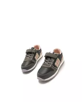 Кроссовки для девочек со шнурками и застежкой-липучкой Mustang, черный