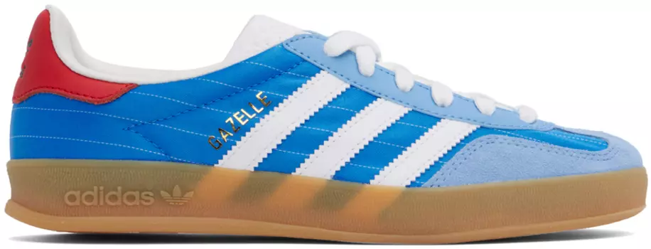 Кроссовки для дома Blue Gazelle Adidas Originals, Bright blue/Cloud white/Gum