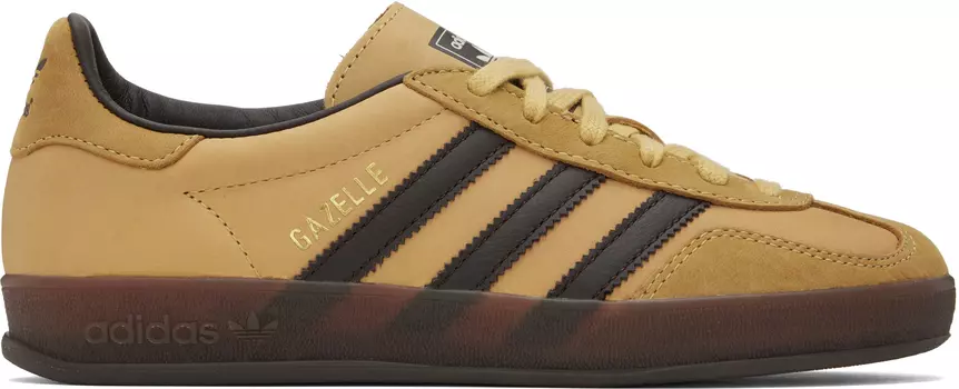 Кроссовки для дома Yellow Gazelle Adidas Originals, Oat/Dark brown