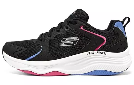 Кроссовки для фитнеса D"lux женские с низким верхом, черные/красные/синие Skechers