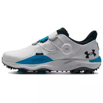 Кроссовки для гольфа мужские низкие серые/синие Under Armour