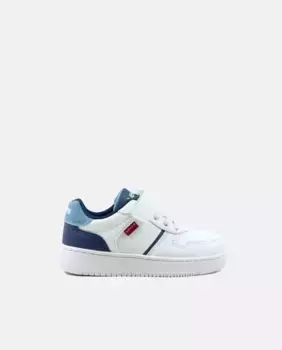 Кроссовки для мальчика с клейкой застежкой и резинкой Levi's, белый