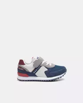 Кроссовки для мальчиков с клеевой и эластичной застежкой Lois, тёмно-синий