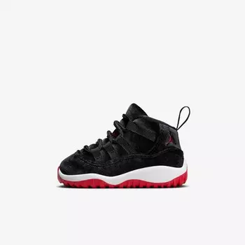 Кроссовки для маленьких детей Air Jordan 11 PS Retro TD 'Bred Velvet', черный/красный