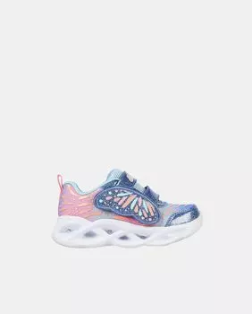 Кроссовки для маленьких девочек S Lights Twisty Brights с подсветкой Skechers, синий