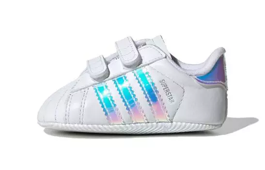 Кеды Adidas Superstar Cloud White Core Black I на липучке, белый